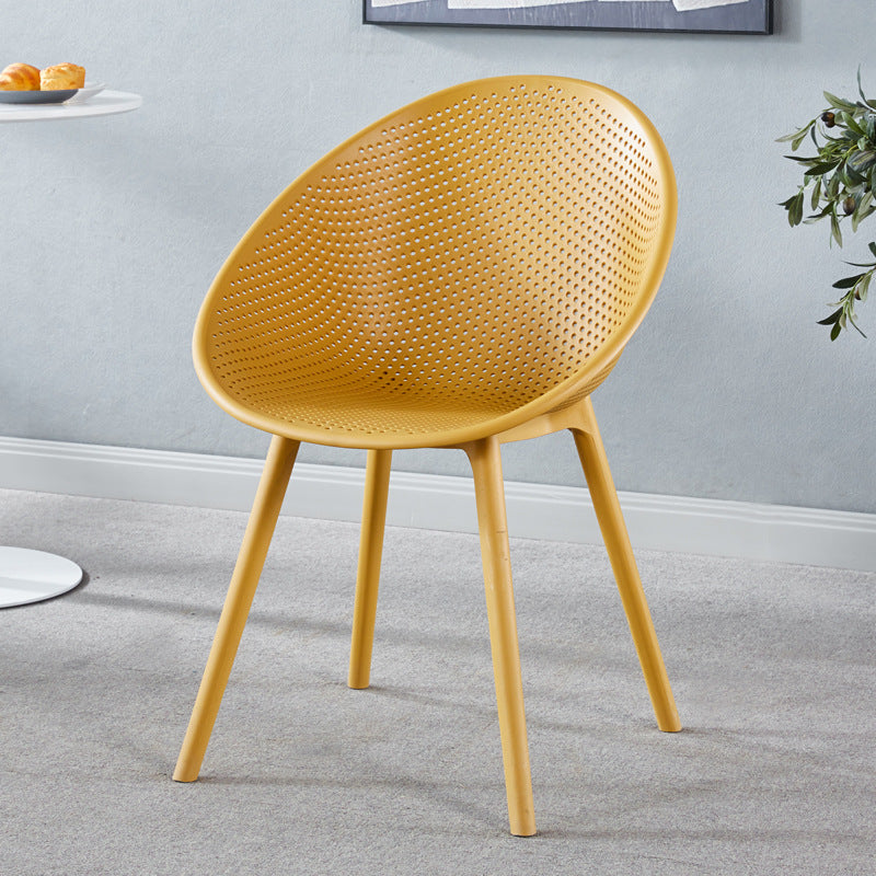 Scandinaviancasual plastic chair thickened dining chair for homeins backrest stool outdoor popularcasual creative cafe