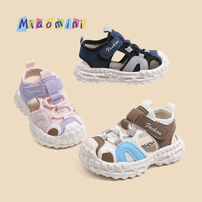 summer new arrivals: boys' closed-toe anti-kick beach shoes & korean-style trendy girls' athletic sandals