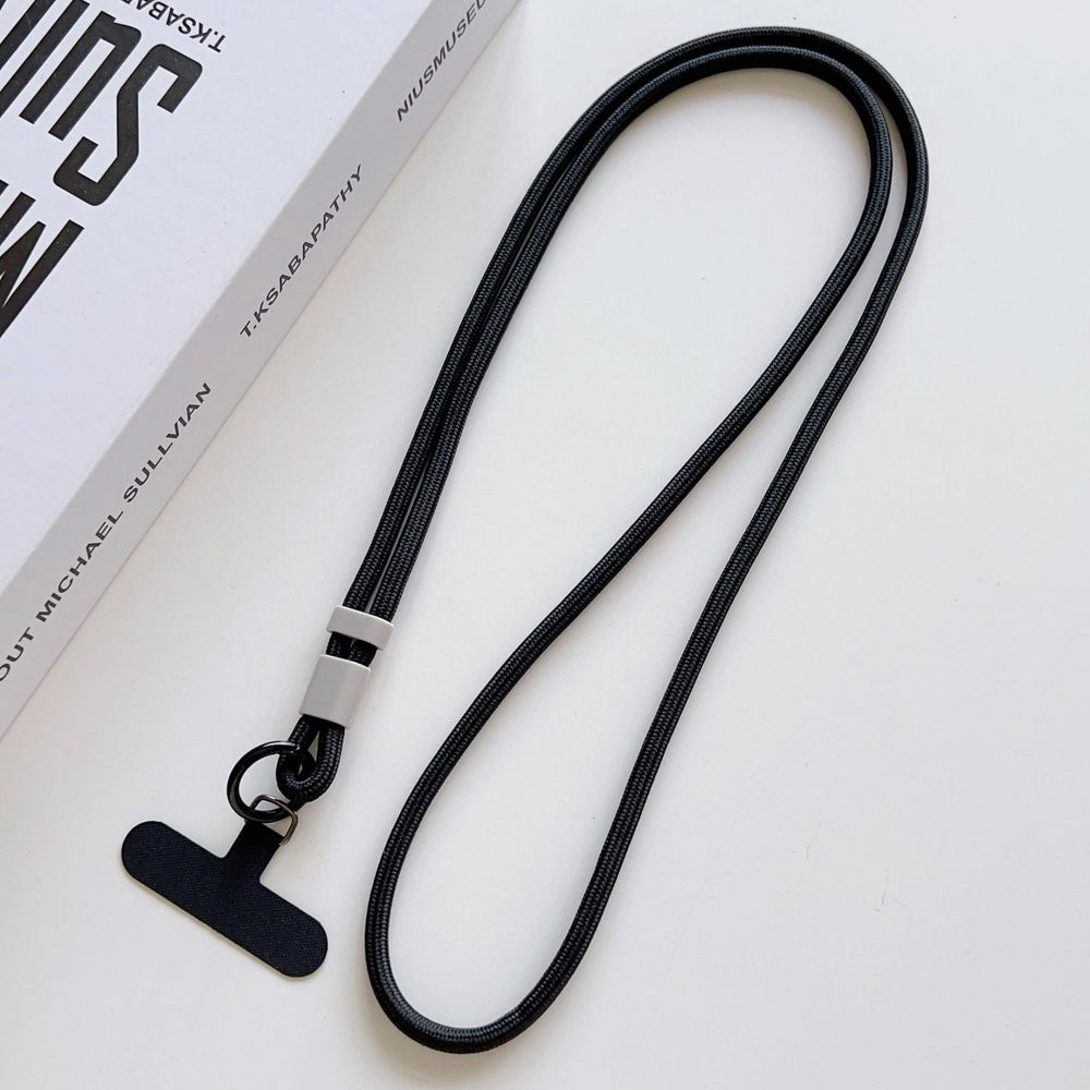 Adjustable buckle pure color mobile phone lanyard cross-body halter dual-purpose nylon rope woven strong and durable anti-lost anti-fall