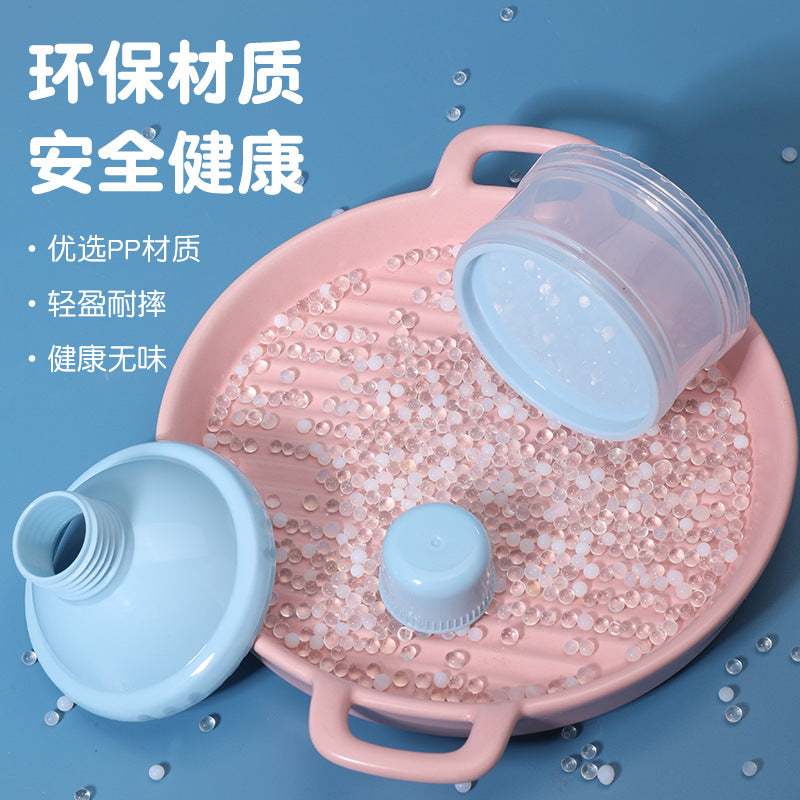 Infant simple milk powder grid has three layers and four layers, independent layered milk powder grid, children's portable rotating milk powder box