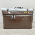 Lp19 genuine leather lunch box bag new arrival gigi same style kelly bag pebbled cowhide satchel bag simple shoulder bag for women