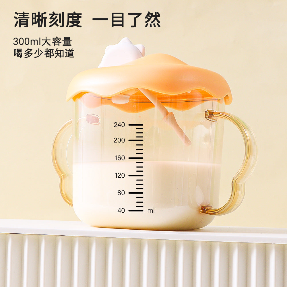 New ppsu baby sippy cup with handles - square design for infants and toddlers, perfect for home use and learning to drink