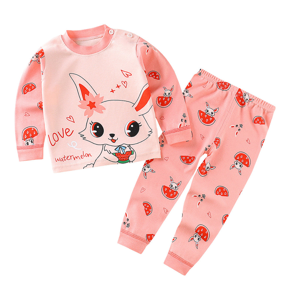 Kids' cotton pajama set - girls' & boys' thermal underwear - wholesale children's home wear