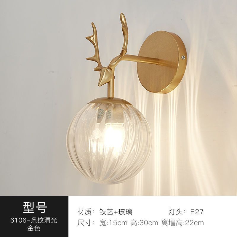 Minimalist chic wall sconce - new creative deer antler design for bedroom bedside, nordic style living room background wall, hallway, and aisle lighting