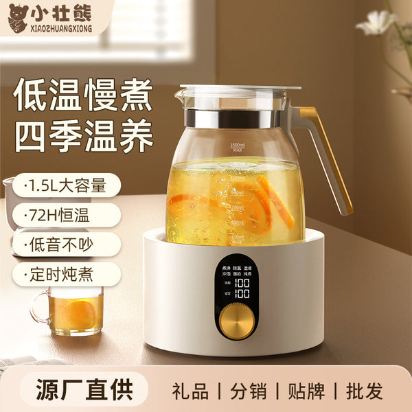 Health pot All-glass multi-functional household tea maker Office small thermostatic pot Automatic flower teapot kettle