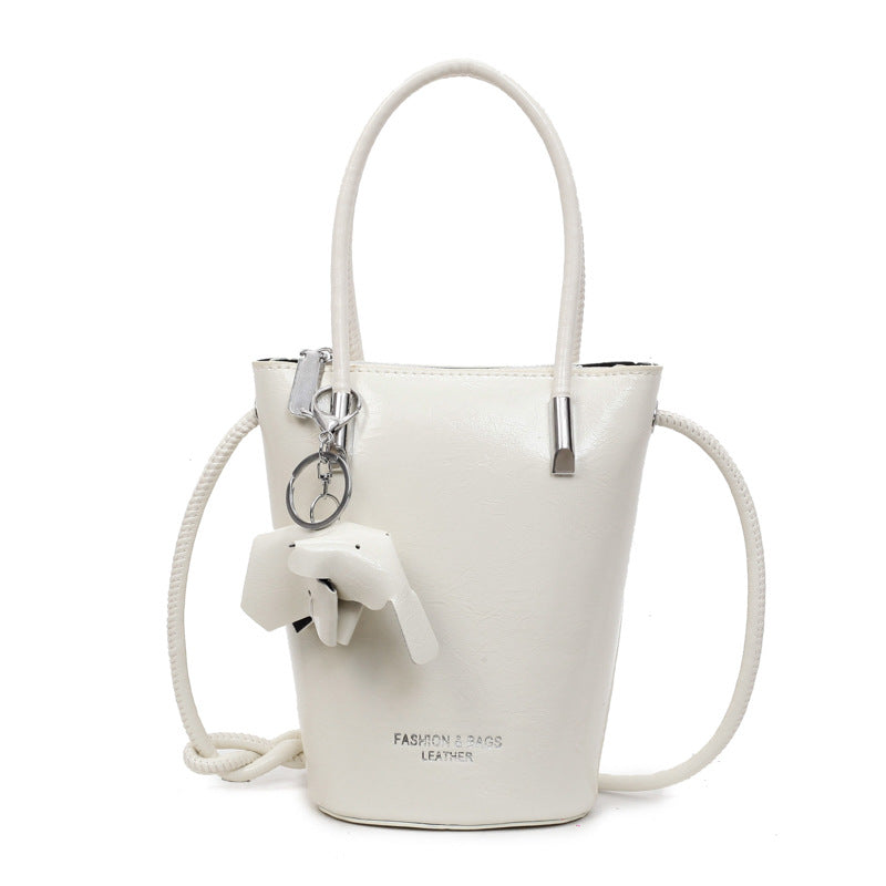 High-end niche bucket bag versatile women's bag new popular fashion shoulder messenger bag Korean simple handbag
