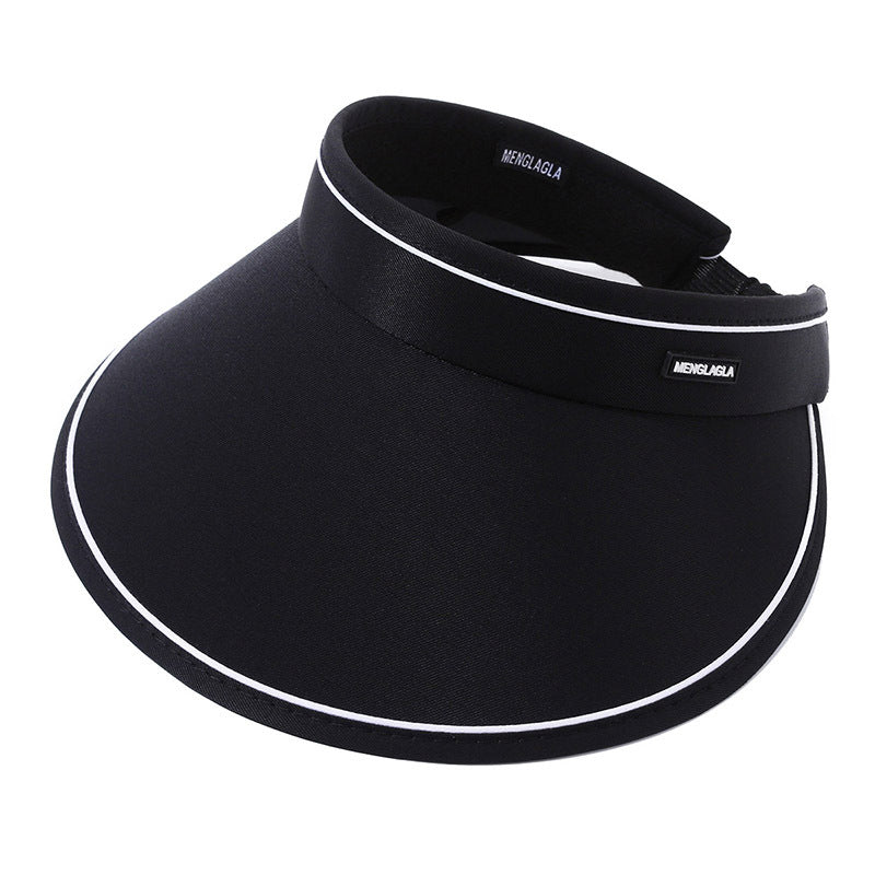 Summer sun protection hat Women's empty top hat Outdoor cycling UV protection sun protection hat Roof cover face brim