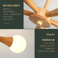 Magic bean bedroom chandelier modern casual japanese wabi-sabi style study ceiling lamp scandinavian creative walnut dining room lamp