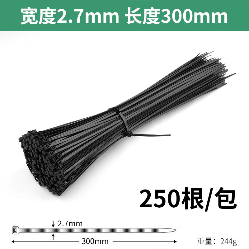 Nylon cable ties, plastic buckle, strong anti-theft buckle, wire tie, self-tightening, self-locking black strap