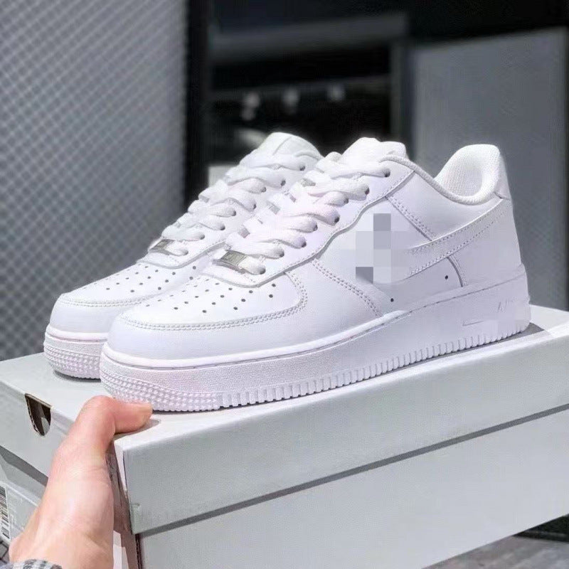 casual white shoes low ankle sneakers pure white men and women's same style all year round breathable trendy sports shoes