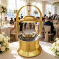 New gas-operated restaurant buffet warmer, 8l cooking pot, stainless steel gold finish, hanging food display