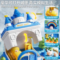 Girls' magnetic pretend play toy set - elsa princess castle (3 castles) - perfect birthday gift for 6-year-olds and 5-year-olds