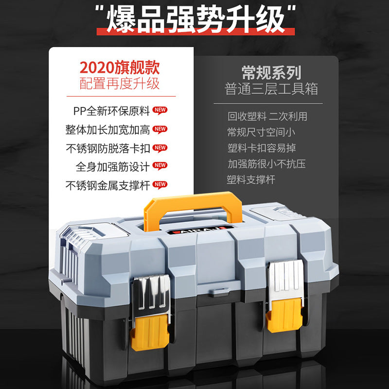ARRIZER Folding Toolbox Storage Box Large Capacity Trolley Case Portable Electrician Home Car Hardware Tools