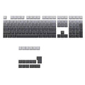 Daytime side-engraved translucent keycaps pbt micro-sanded surface 133-key dyeing six-color gradient stylish adapted to mechanical keyboard