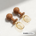 Cream mushroom candy fork spoon