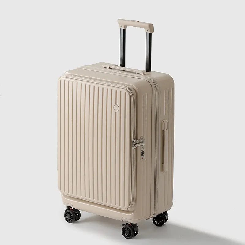 Side open cover three-piece trolley case 20-inch boarding case expandable suitcase 24-inch anti-drop suitcase password box