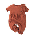 Kids' summer fashion: girls' short-sleeve romper - baby & toddler onesie, casual & simple, 100% cotton