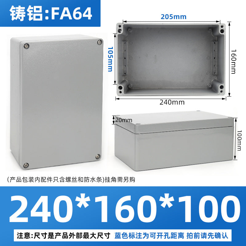 Cast aluminum waterproof box Outdoor waterproof aluminum box Metal box Outdoor terminal box Button box Sealed aluminum waterproof junction box