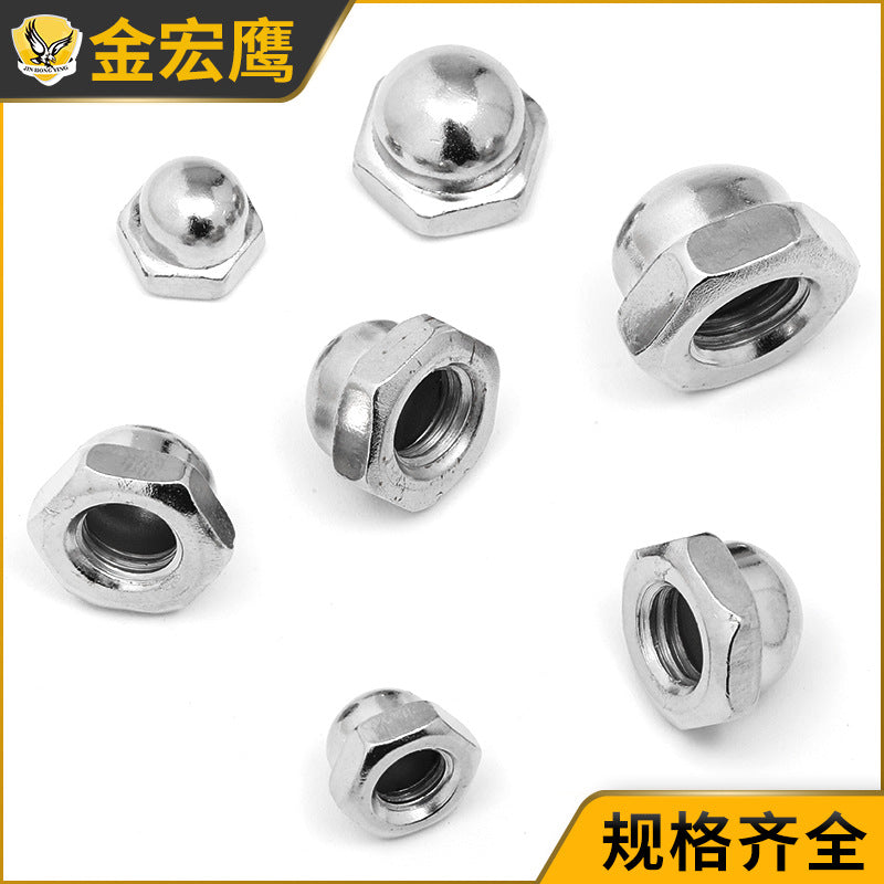 304 Stainless Steel Cap Type Nut Cap Integrated Cap Nut Decorative Nut Iron Nickel Plated Ball Head Nut M3 | M5 | M6