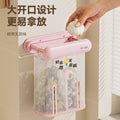 Kitchen wall-mounted ginger, onion and garlic punch-free installation breathable mesh bag ventilation and preservation detachable washable easy-to-clean storage bag
