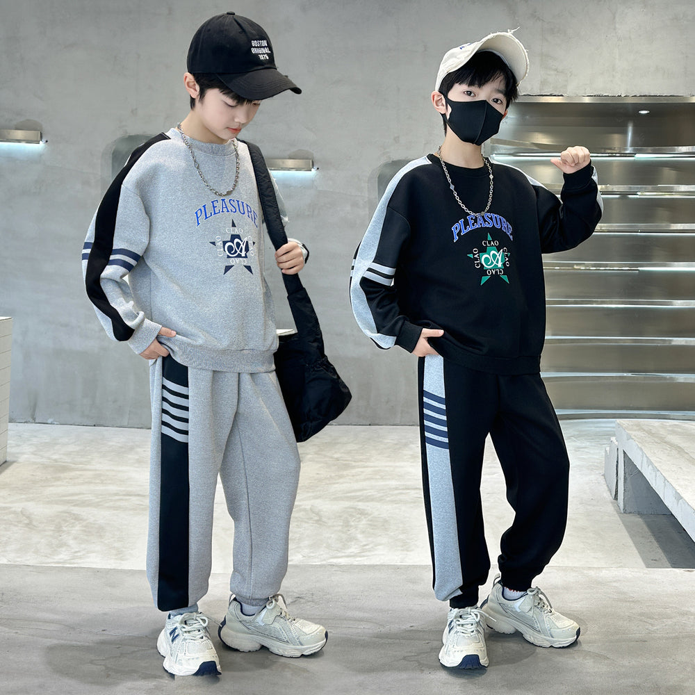 Boys' casual hoodie set - new  spring/autumn collection - kids' two-piece outfit - boys' activewear - spring fashion - trendy brand