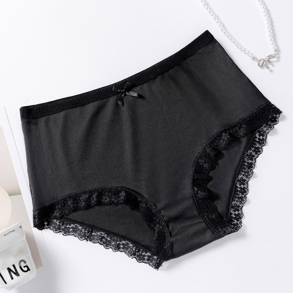 wholesale plus size mid-waist women's underwear fashionsexy hip-covering plaid breathable plus size underwear for women