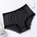 wholesale plus size mid-waist women's underwear fashionsexy hip-covering plaid breathable plus size underwear for women
