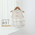 Summer thin clothes for baby girls, one-piece, western-style baby princess, full moon, 100 days, summer, butt-covering skirt