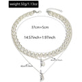 Stacked sweater necklace wholesale cross-border fashion multi-layer design pendant jewelry women's versatile autumn and winter beaded necklace