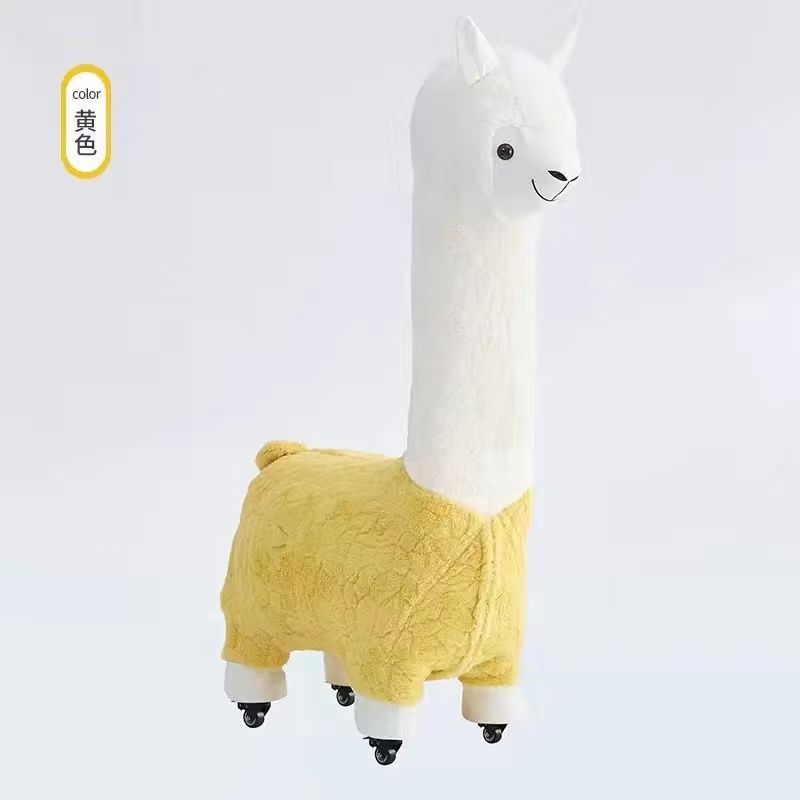 Extra large creative alpaca stool, accessible luxury animal stool, floor-standing handmade ornaments, scandinavian style shoe changing stool, festival