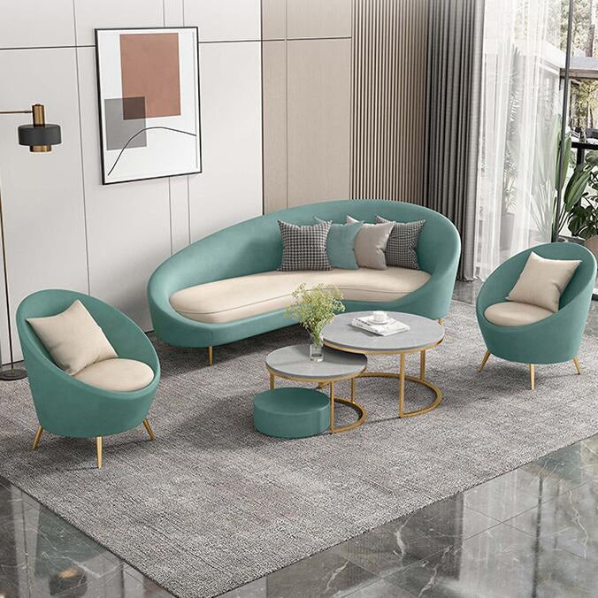 Nordic single sofa - ideal for clothing stores, beauty salons, hotel lounges, and small apartments - curved accent chair for home use