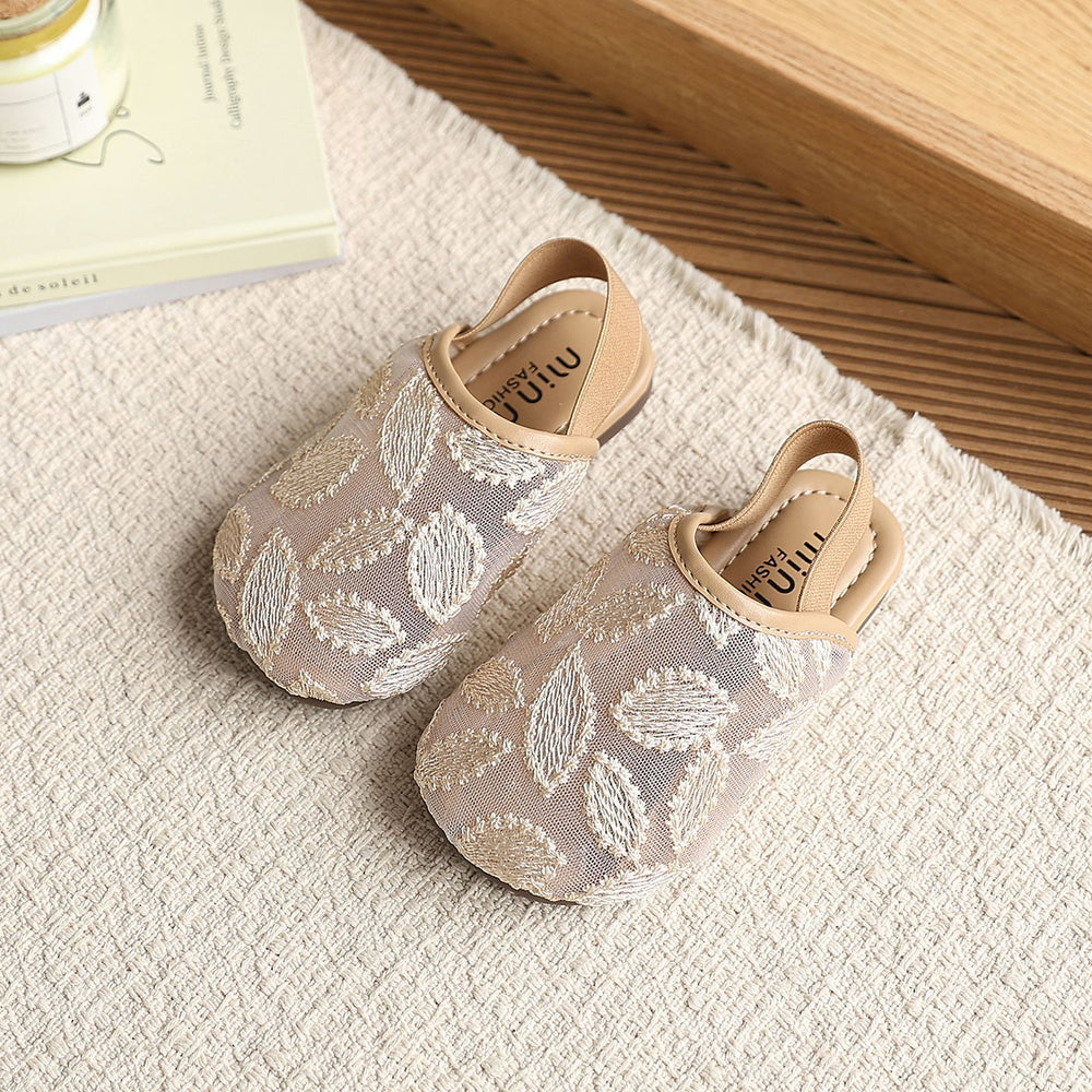 Baotou half slippers girl new arrivalsummer fairy style kids shoes easiest for matchnon-slip fresh accessible luxuryflats princess shoes