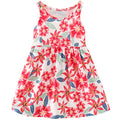 new milk silk printed sleeveless dress for toddlers and young children - country style floral tank dress for girls