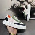 Men's spring 2025 new breathable white sneakers, athletic casual shoes, trendy men's brand, niche anti-slip wear-resistant skate shoes