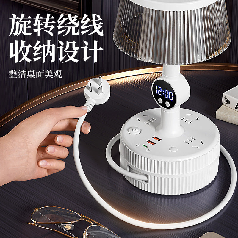 Pure copper storage cable night light socket multi-function USB office cow socket wiring board voice light power strip board