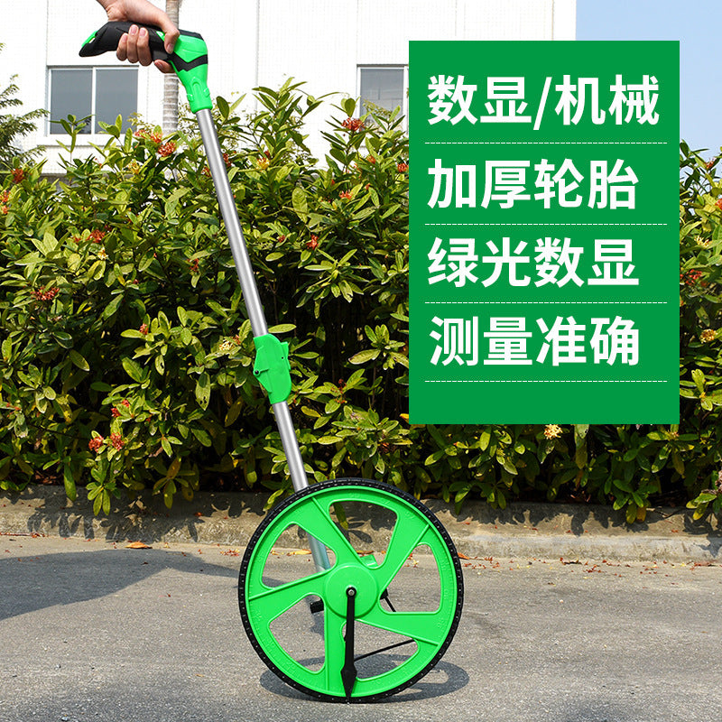 Distance measuring wheel hand push roller type distance measuring instrument road measuring vehicle mechanical digital display outdoor rolling push ruler engineering measuring ruler