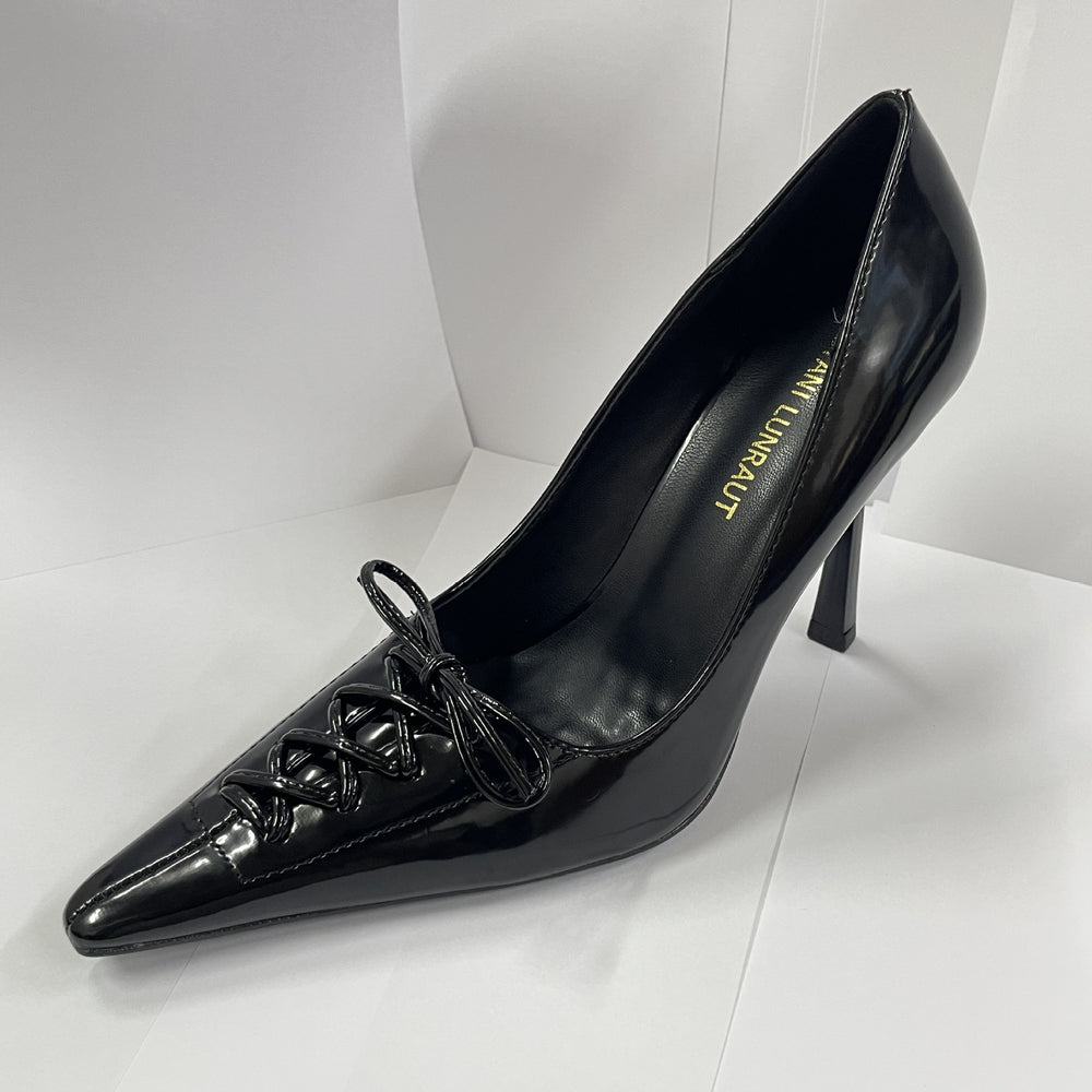 2026 fall/winter new arrival: black cutout strappy bow pointed-toe pumps - luxury, chic, and powerful women's high heels