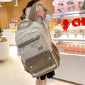 Backpack maillard color classy school bag junior high school student school bag casual travel couple student school bag