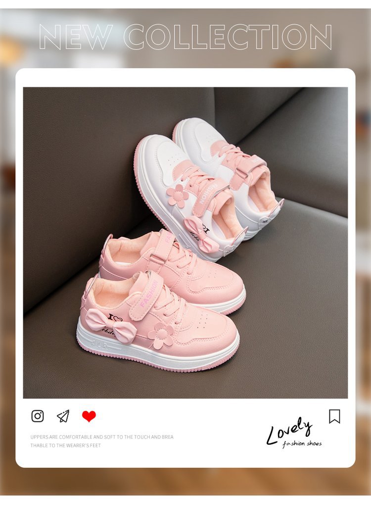 现货儿童鞋2023春季新款女童休闲鞋时尚公主鞋百搭女孩儿板鞋