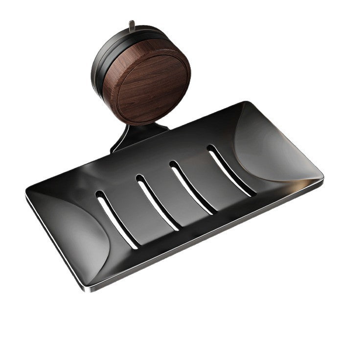 Gun gray bathroom soap dish creative drain space aluminum punch-free soap dish bathroom storage rack wall-mounted