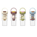 Large capacity outdoor portable cartoon handle double drink plastic cup multi-color leak-proof water bottle kids travel tumbler