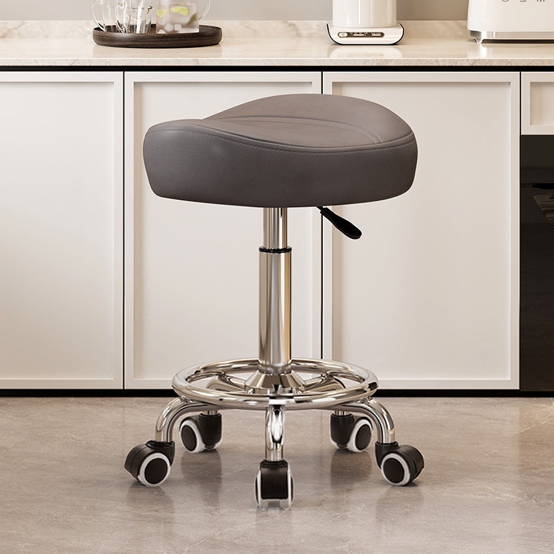 Saddle Chair Kitchen Cooking Chair Front Desk Cashier High Stool Universal Wheel Lifting Chair Beauty Barber Stool