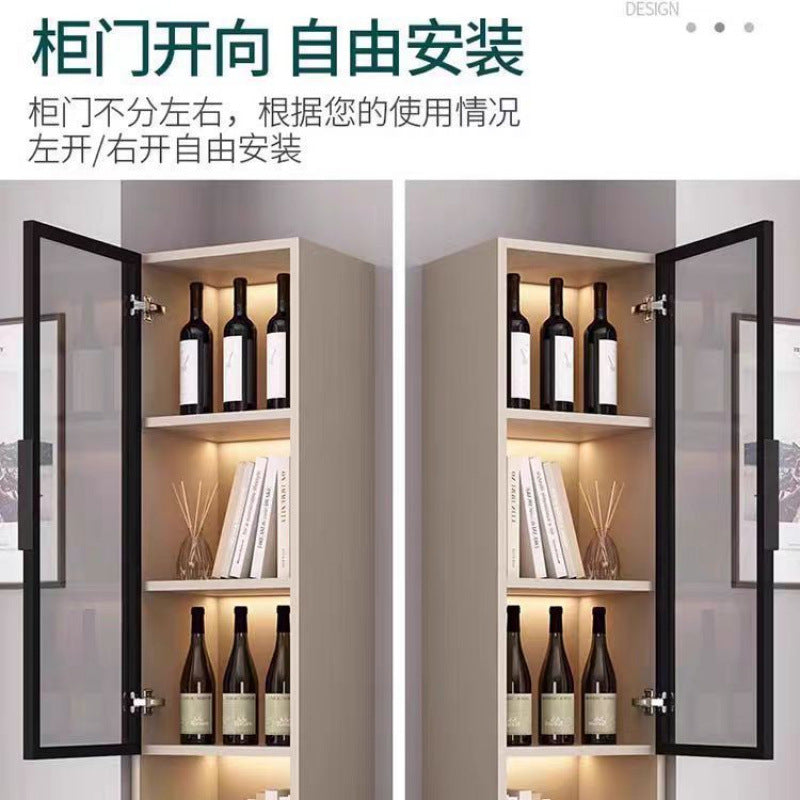 Solid wood corner locker Multifunctional storage corner cabinet Household living room corner cabinet Side cabinet Bookcase shelf