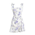 european and american women's clothing french waist halterdress long skirt summer flowers