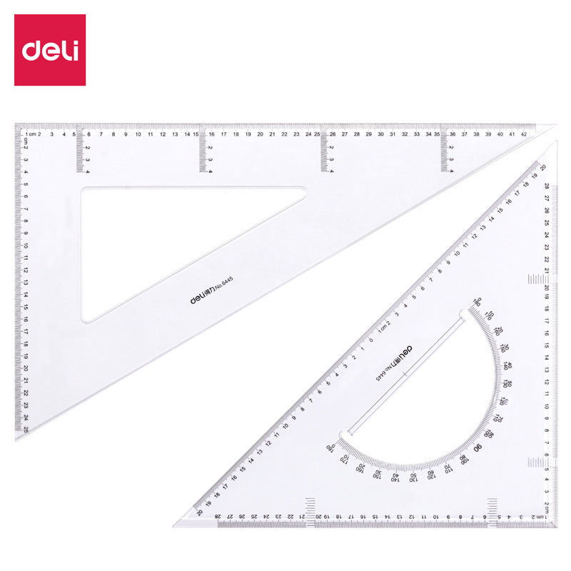 Deli 6445 triangle plate set 43cm equilateral triangle plate large triangle plate protractor drawing ruler wholesale