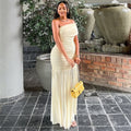 European and american cross-border women's fashion:  summer new arrival - elegant one-shoulder, slim-fit, slimming, mesh panel, ruched dress
