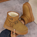plus sizewinternew arrivalthick sole snow boots women's fleece-linedthickened short boots non-slipheattech cotton shoes wholesale