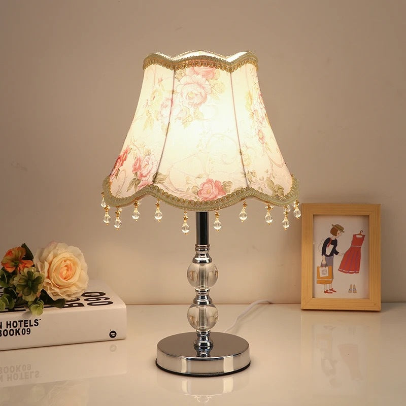 Creative and warm crystal european-style table lamp - bedroom bedside nightstand remote control energy-saving night light - baby feeding minimalist cross-border
