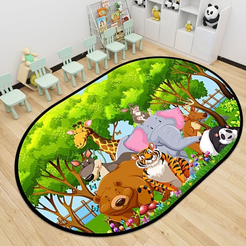 Baby crawling mat, cooling pad, classroom reading area, educational play mat, nursery kids alphabet crystal velvet rug