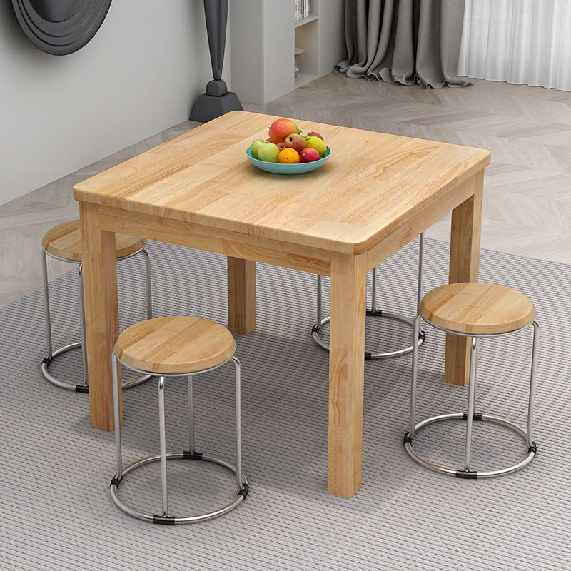 All solid wood fast food table and chairs large stall noodle shop snack bar breakfast household rectangular simple computer desktop desk